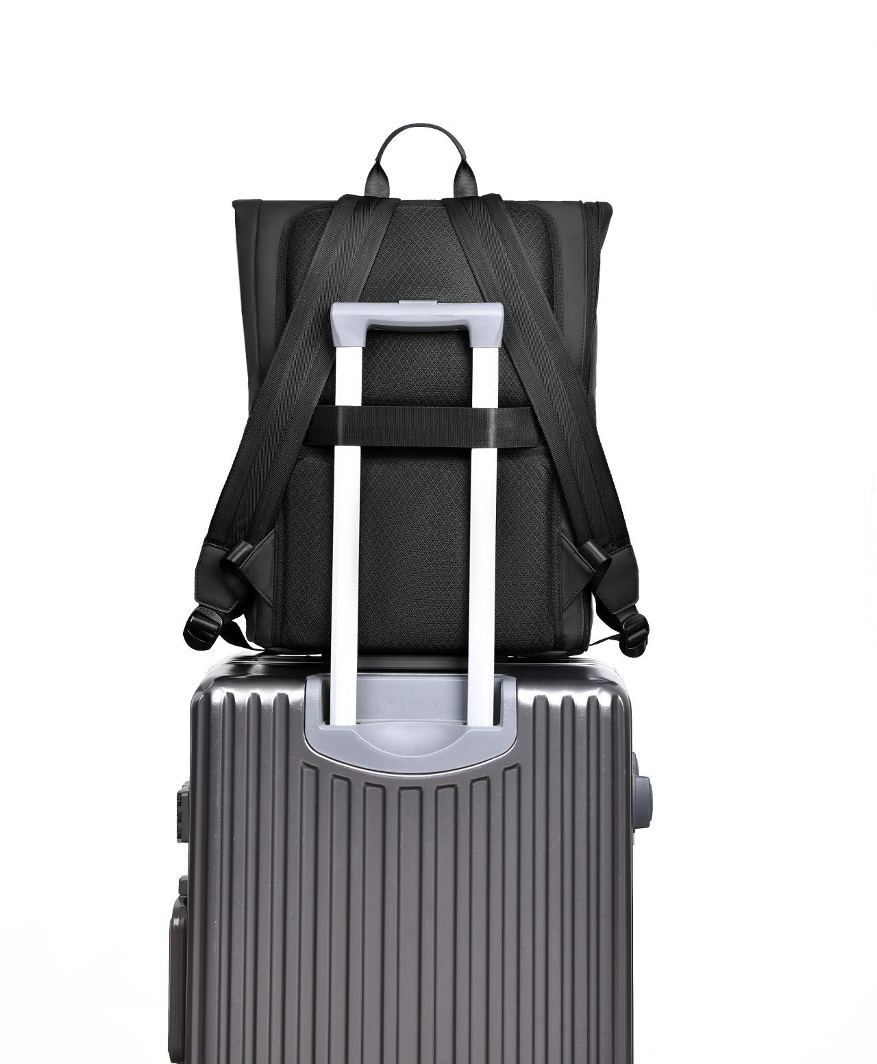 IZOD Milan Modern Roll-Top Travel Carry-On Backpack
