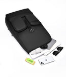 IZOD Milan Modern Roll-Top Travel Carry-On Backpack