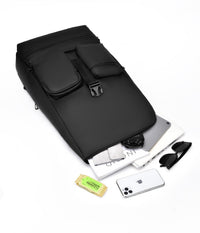 IZOD Milan Modern Roll-Top Travel Carry-On Backpack