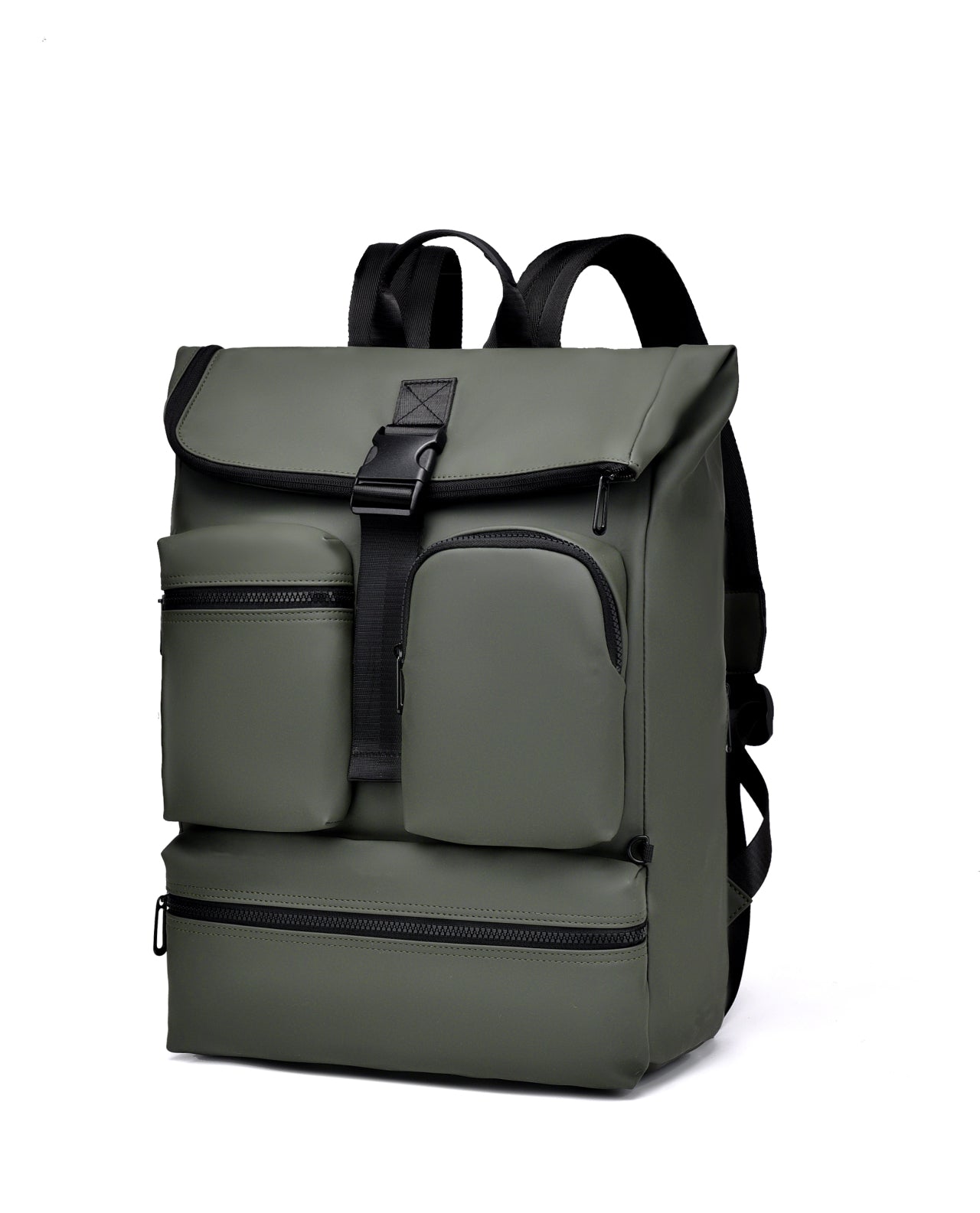 IZOD Milan Modern Roll-Top Travel Carry-On Backpack