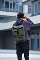 IZOD Milan Modern Roll-Top Travel Carry-On Backpack