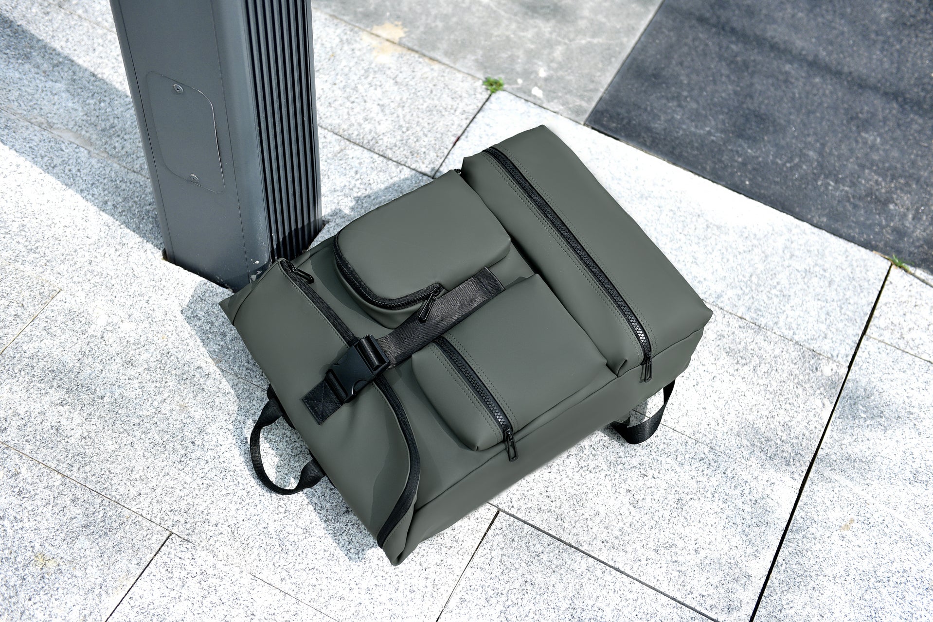 IZOD Milan Modern Roll-Top Travel Carry-On Backpack