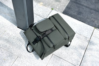 IZOD Milan Modern Roll-Top Travel Carry-On Backpack