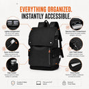 IZOD Orion Modern Carry-On Laptop Travel Backpack with USB Port, Fits 15.6" Laptop