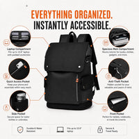 IZOD Orion Modern Carry-On Laptop Travel Backpack with USB Port, Fits 15.6" Laptop