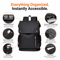 IZOD Orion Modern Carry-On Laptop Travel Backpack with USB Port