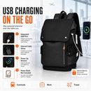 IZOD Orion Modern Carry-On Laptop Travel Backpack with USB Port, Fits 15.6" Laptop