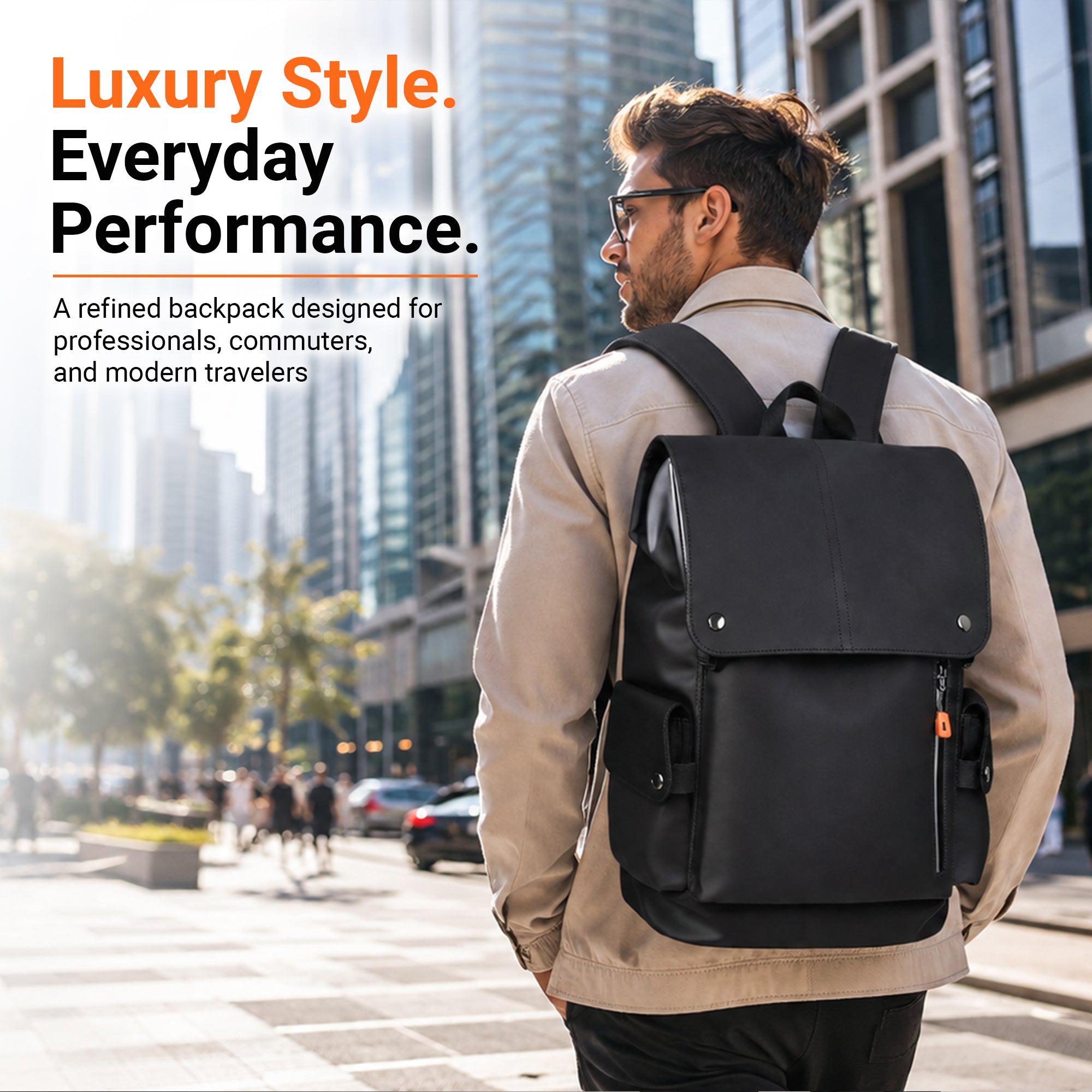 IZOD Orion Modern Carry-On Laptop Travel Backpack with USB Port