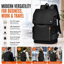 IZOD Orion Modern Carry-On Laptop Travel Backpack with USB Port, Fits 15.6" Laptop