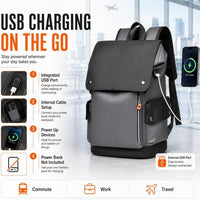 IZOD Orion Modern Carry-On Laptop Travel Backpack with USB Port, Fits 15.6" Laptop