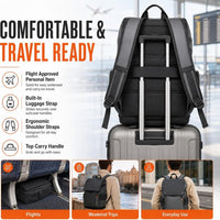IZOD Orion Modern Carry-On Laptop Travel Backpack with USB Port, Fits 15.6" Laptop