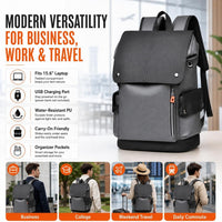 IZOD Orion Modern Carry-On Laptop Travel Backpack with USB Port, Fits 15.6" Laptop