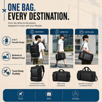 IZOD Voyager 3-in-1 Travel Backpack Carry-On Duffel Laptop Backpack, Fits 15.6" Laptop