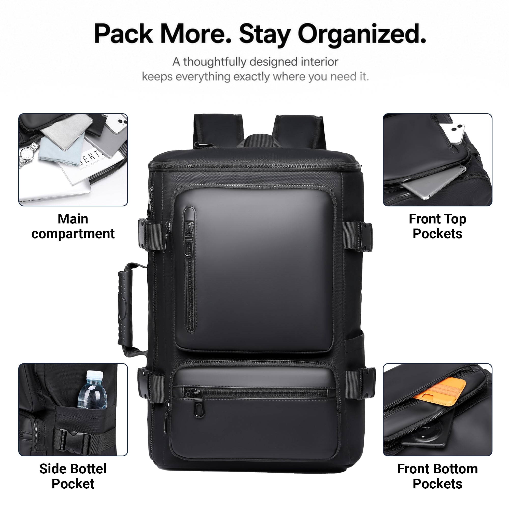 IZOD Voyager 3-in-1 Travel Backpack Carry-On Duffel Laptop Backpack Bag