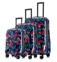 Multi-color Design ABS Hard Shell Lightweight with 360° Dual Spinning Wheels & Combo Lock – Includes 28", 24", 20" 3-Piece Luggage Set