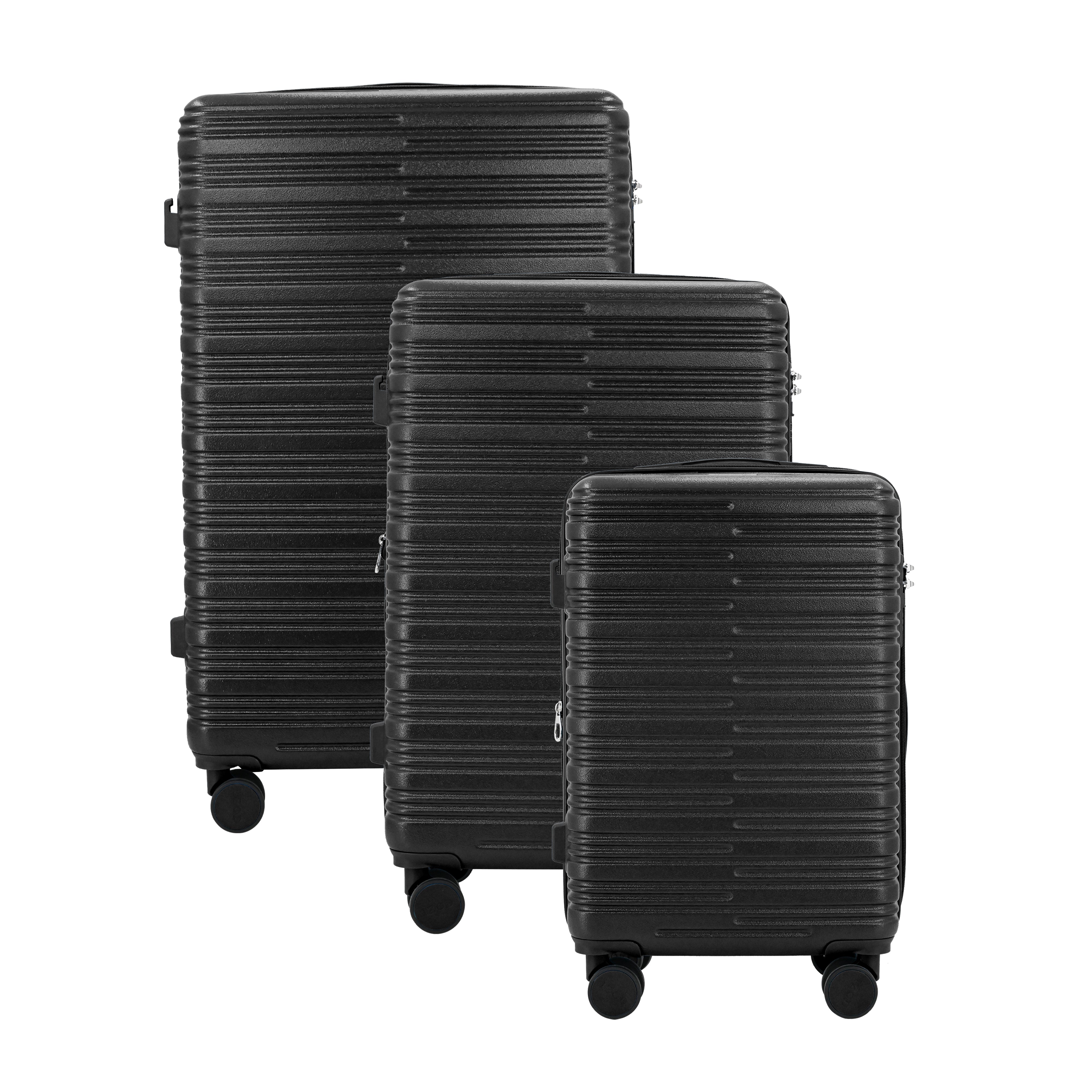 IZOD Camellia Premium Lightweight ABS 3 Piece Luggage Set - 20", 24", and 28" Sizes with 360° Dual Spinning Wheels and Combo Lock