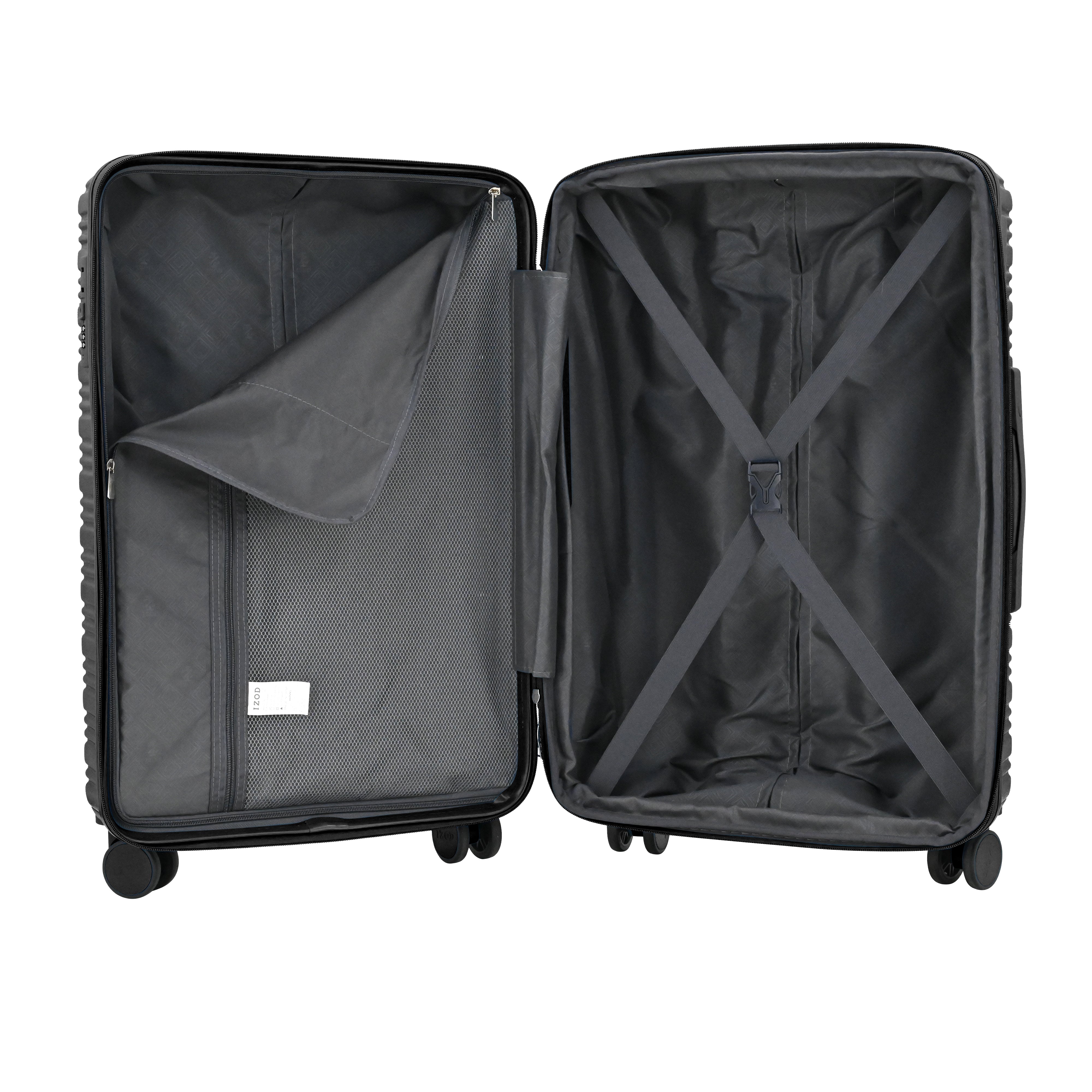 IZOD ROMEO 20-Inch Carry-On Luggage – Lightweight Expandable ABS Hardside Suitcase with 360° Dual Spinner Wheels & Built-In Combo Lock