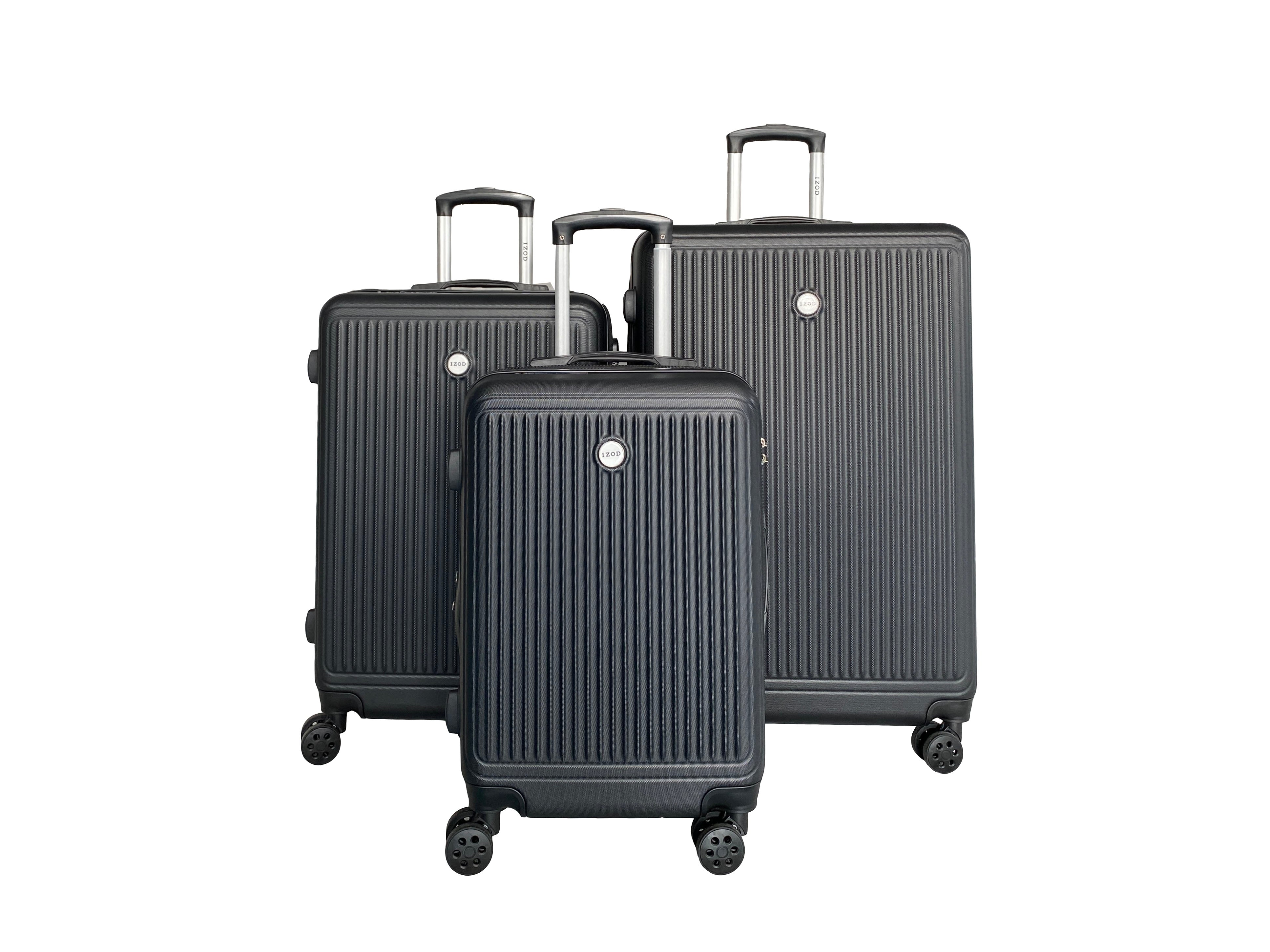 IZOD Clara Expandable ABS Hard shell Lightweight 360 Dual Spinning Wheels Combo Lock 28", 24", 20" 3 Piece Luggage Set