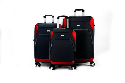 Letty Soft Shell Lightweight Expandable 360 Dual Spinning Wheels Combo Lock 28", 24", 20" 3 Piece Luggage Set