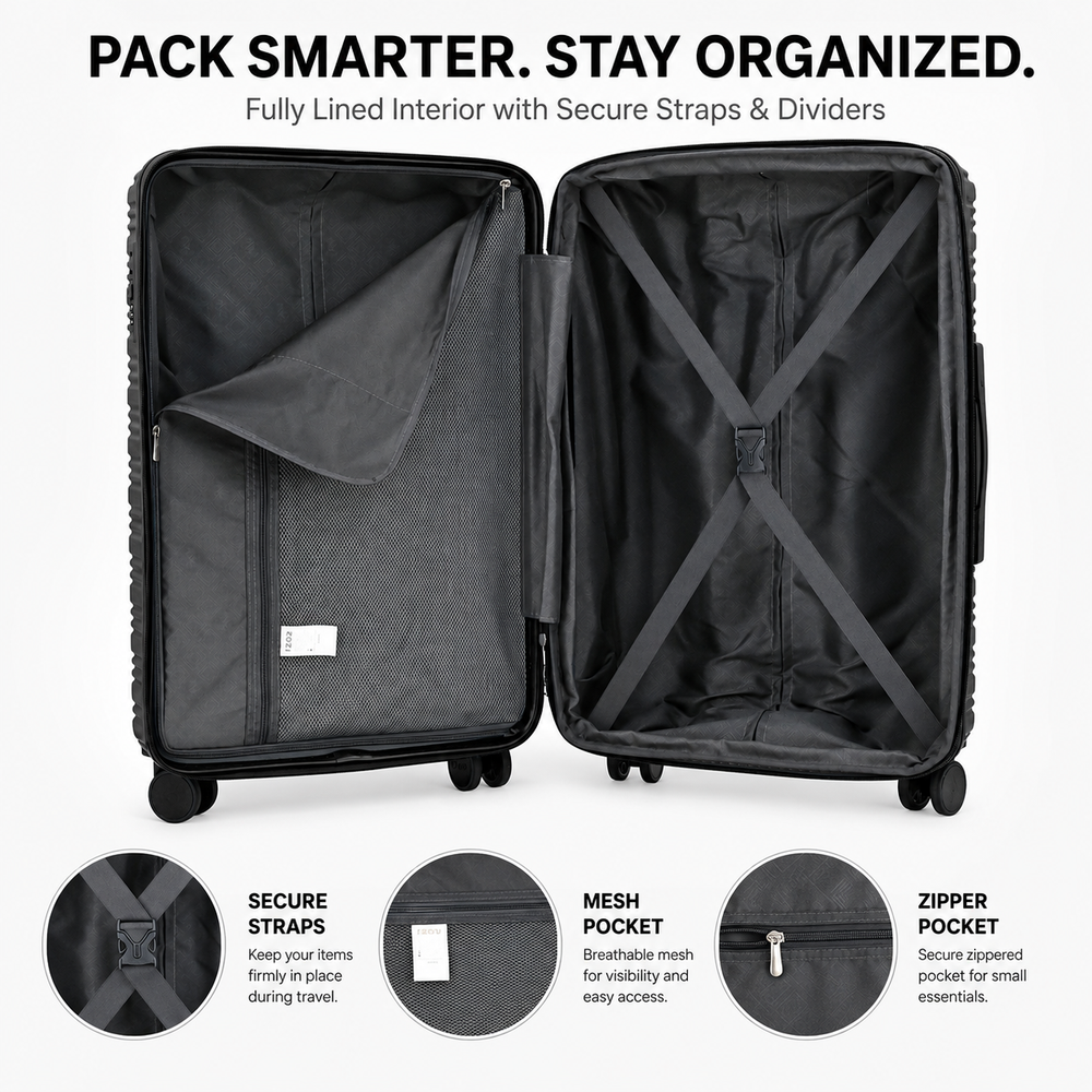 IZOD Mateo 20-Inch Carry-On Luggage – Lightweight Expandable ABS Hardside Suitcase with 360° Dual Spinner Wheels & Built-In Combo Lock