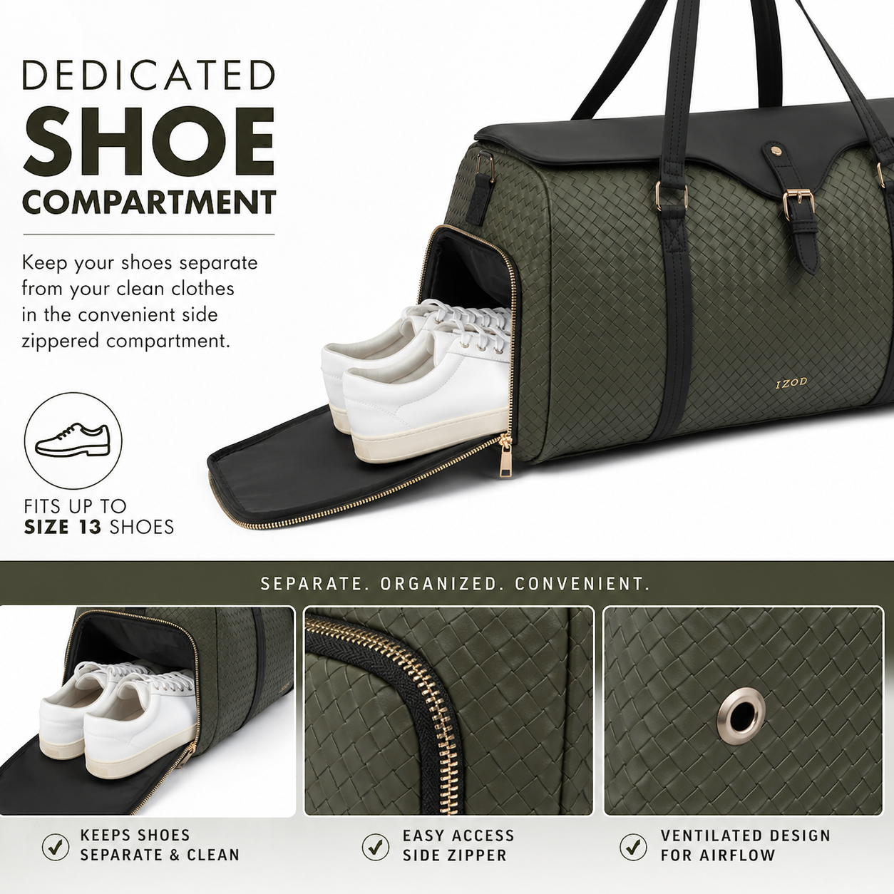 Sorelle Weekender Carry-On Duffel Bag