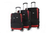 Dominic Soft Shell Lightweight Expandable 360 Dual Spinning Wheels Combo Lock 28", 24", 20" 3 Piece Luggage Set