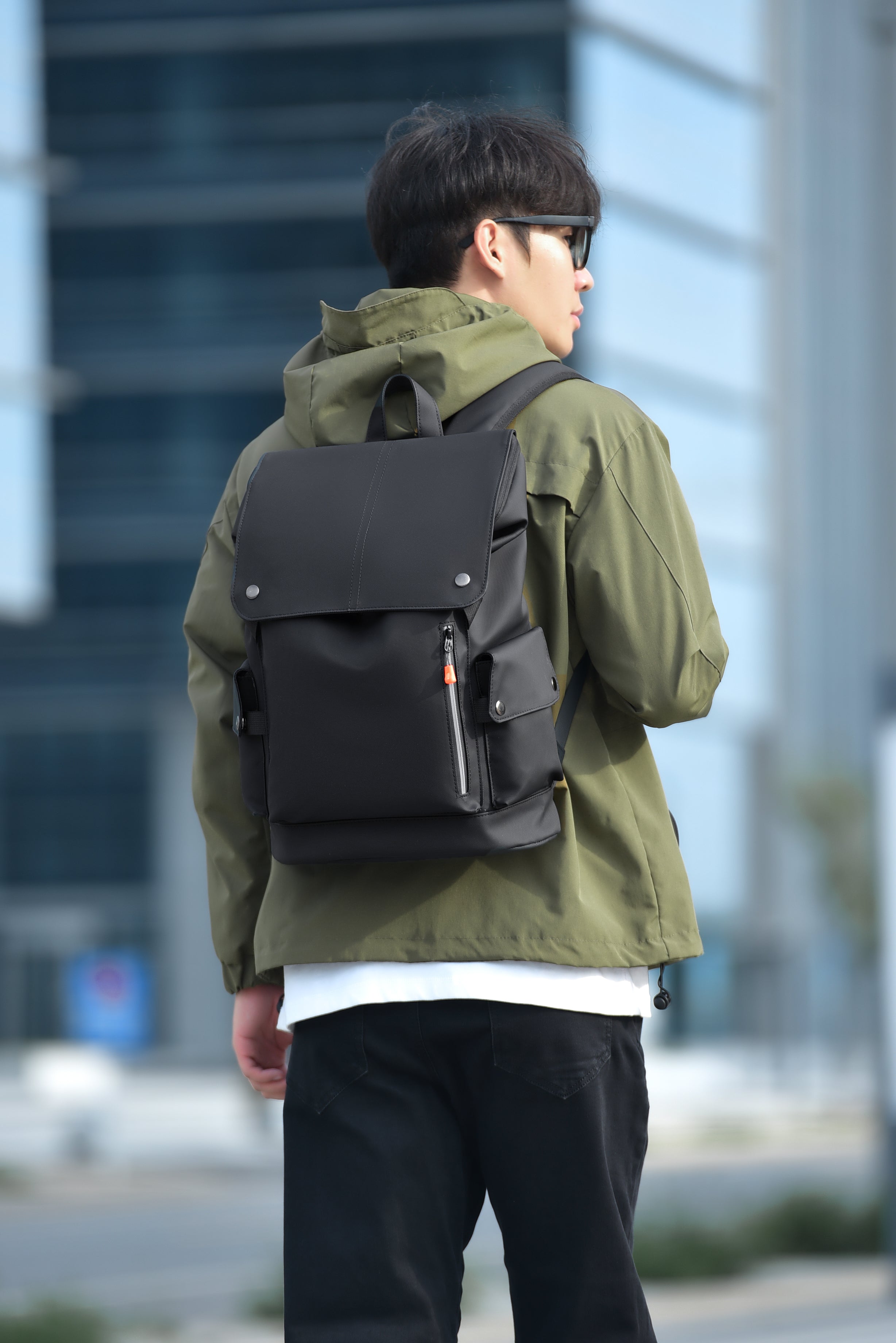 IZOD Orion Modern Carry-On Laptop Travel Backpack with USB Port