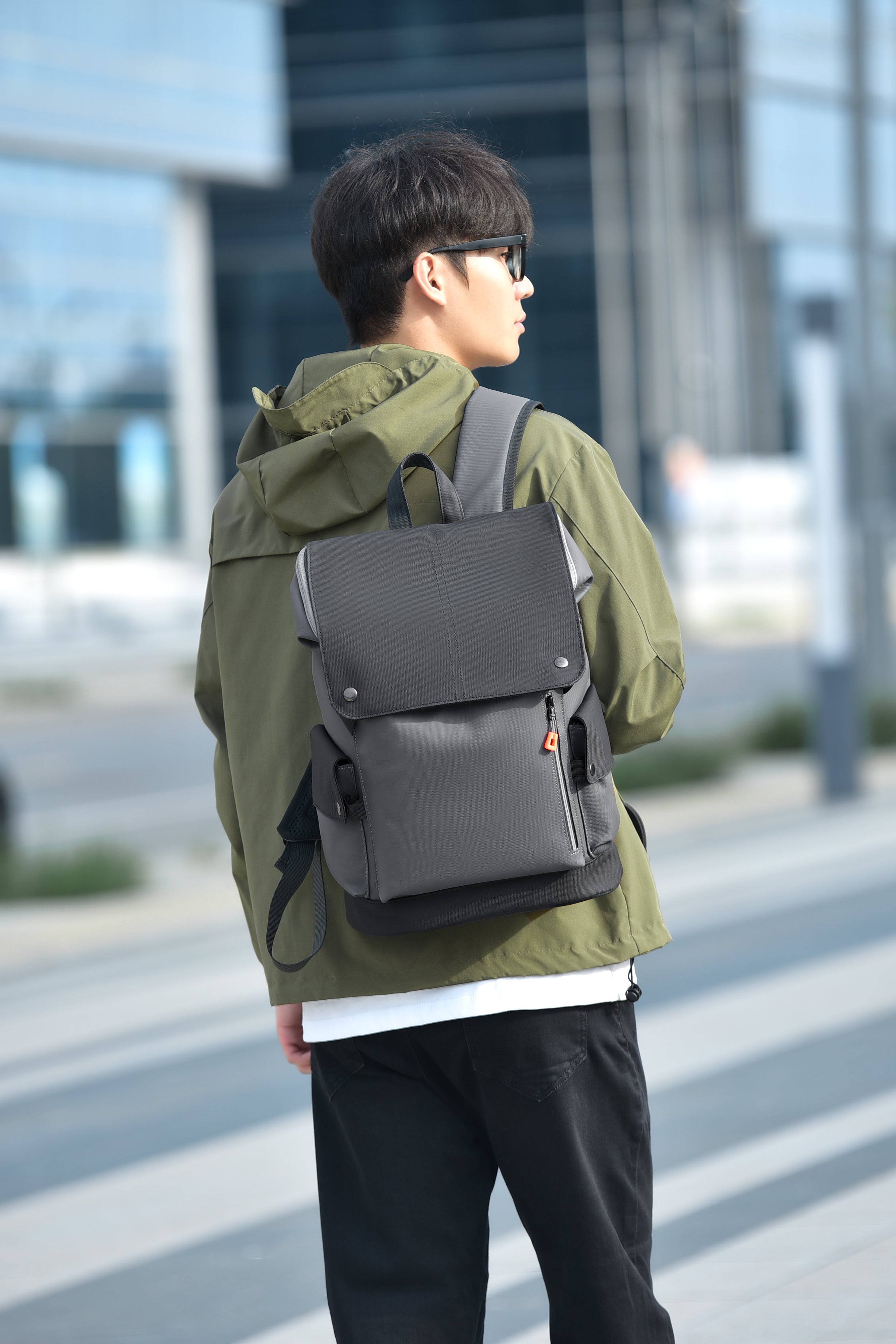 IZOD Orion Modern Carry-On Laptop Travel Backpack with USB Port