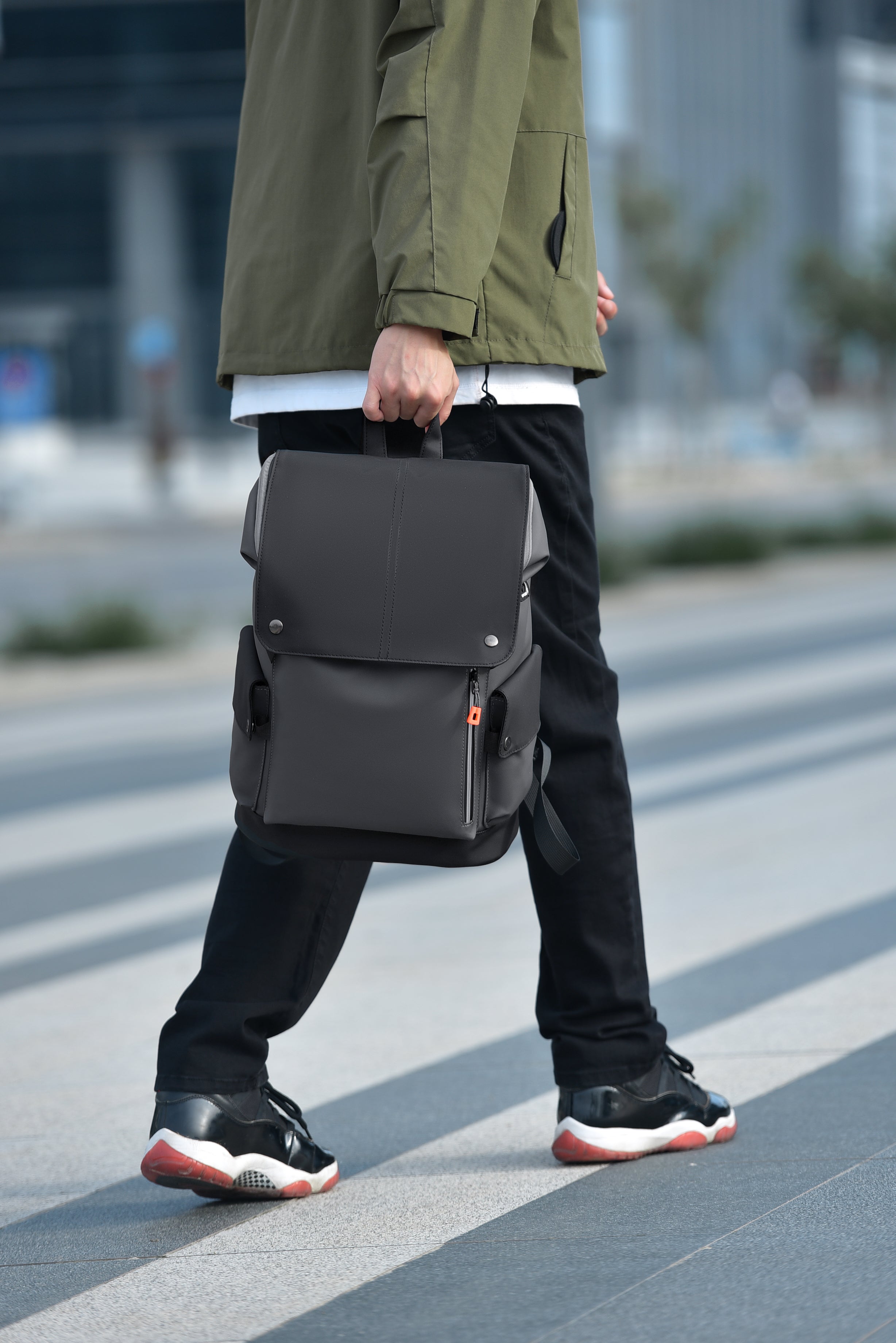 IZOD Orion Modern Carry-On Laptop Travel Backpack with USB Port