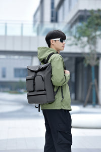 IZOD Milan Modern Roll-Top Travel Carry-On Backpack