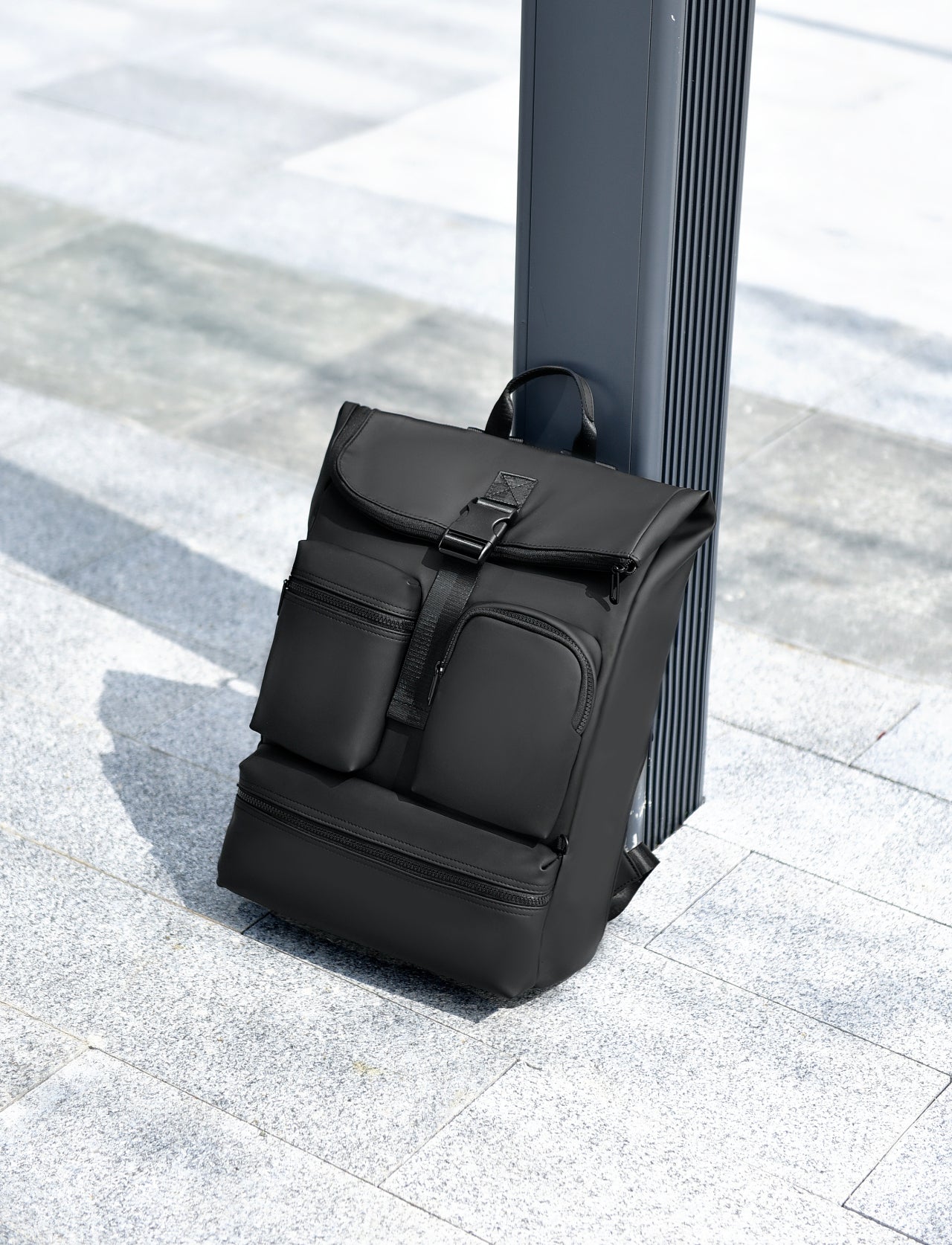IZOD Milan Modern Roll-Top Travel Carry-On Backpack
