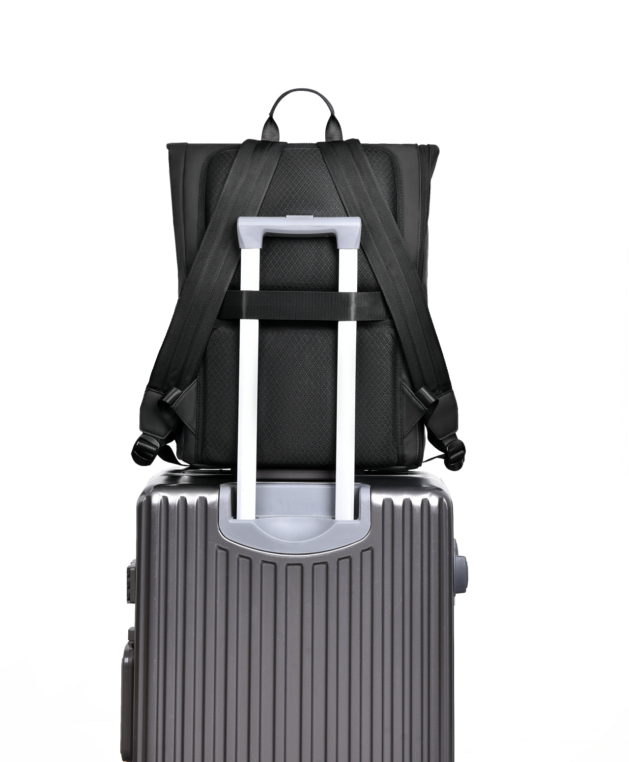 IZOD Milan Modern Roll-Top Travel Carry-On Backpack