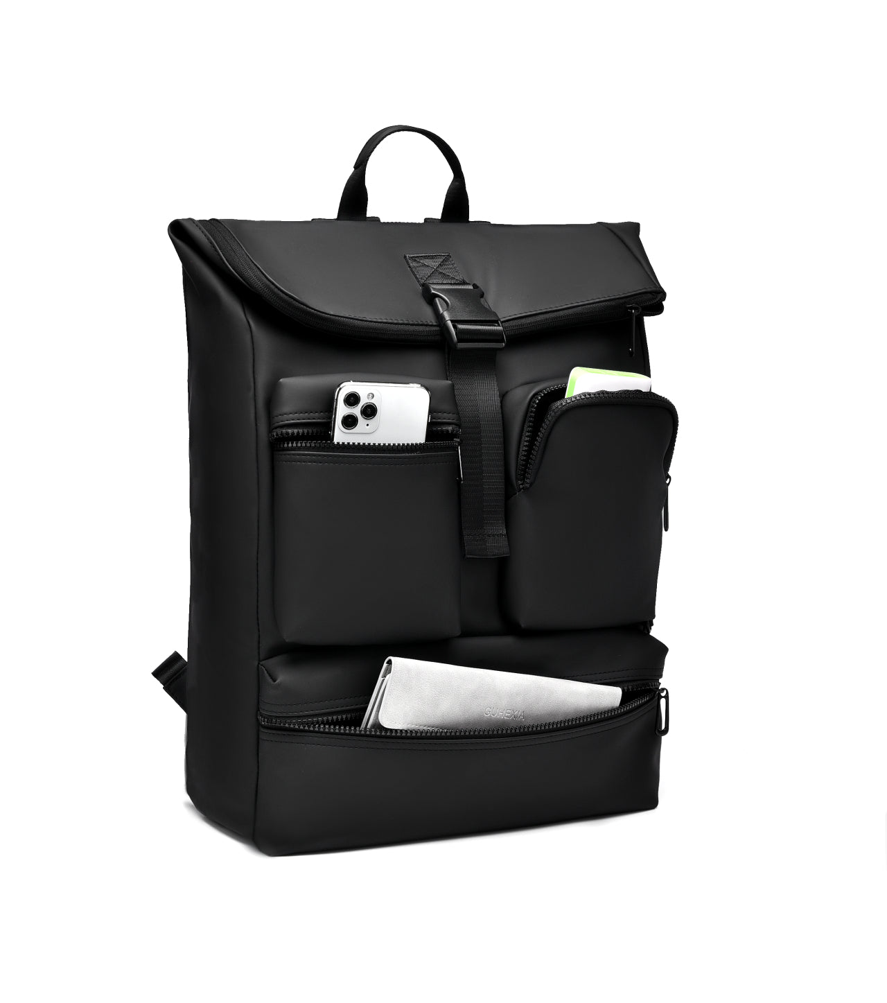 IZOD Milan Modern Roll-Top Travel Carry-On Backpack