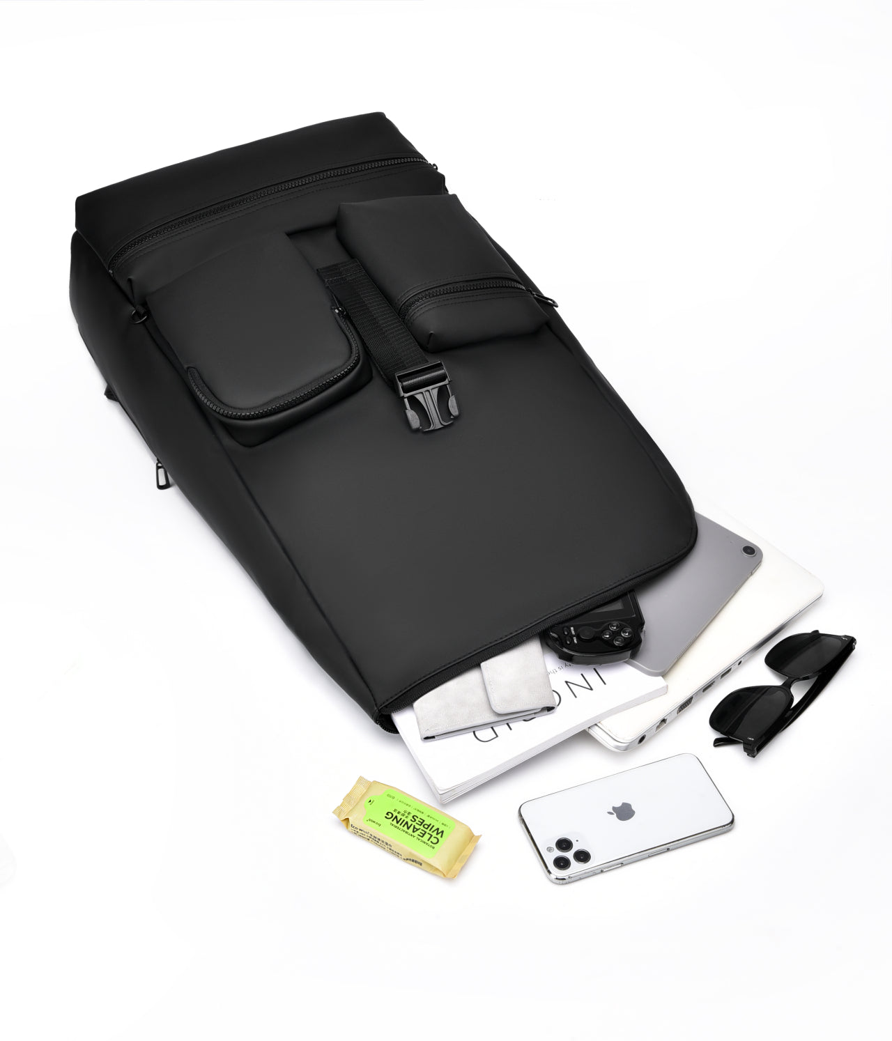 IZOD Milan Modern Roll-Top Travel Carry-On Backpack