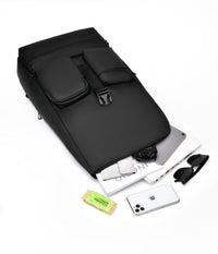 IZOD Milan Modern Roll-Top Travel Carry-On Backpack
