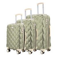 IZOD Fit Lightweight ABS Hard Shell Luggage Set - 3-Piece (20", 24", 28") with 360° Dual Spinning Wheels and Combo Lock