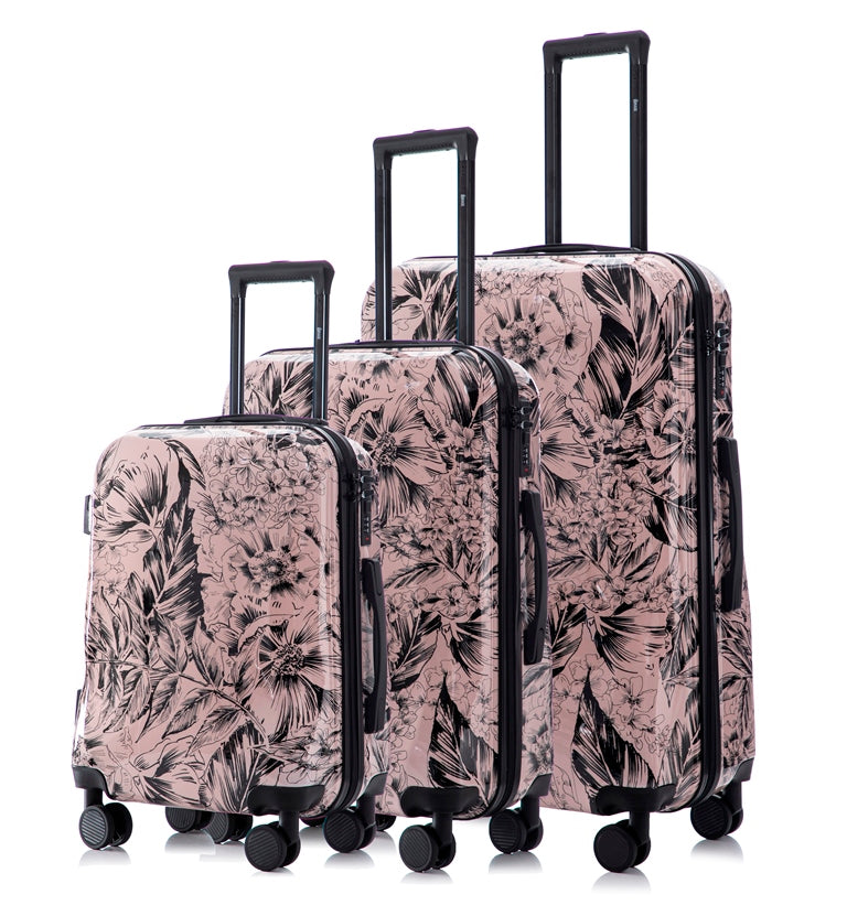 Multi-color Design ABS Hard Shell Lightweight with 360° Dual Spinning Wheels & Combo Lock – Includes 28", 24", 20" 3-Piece Luggage Set