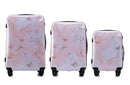 Multi-color Design ABS Hard Shell Lightweight with 360° Dual Spinning Wheels & Combo Lock – Includes 28", 24", 20" 3-Piece Luggage Set - Fairy