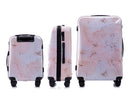 Multi-color Design ABS Hard Shell Lightweight with 360° Dual Spinning Wheels & Combo Lock – Includes 28", 24", 20" 3-Piece Luggage Set - Fairy