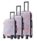 Multi-color Design ABS Hard Shell Lightweight with 360° Dual Spinning Wheels & Combo Lock – Includes 28", 24", 20" 3-Piece Luggage Set - Fairy