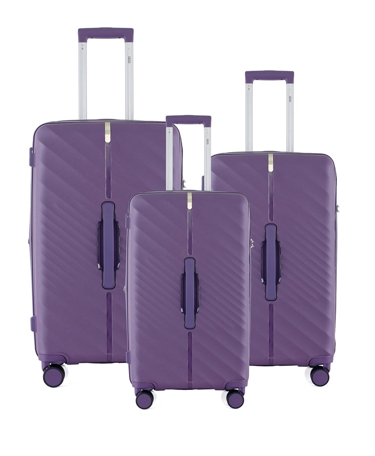 IZOD Gail Polycarbonate Hard shell Expandable Lightweight 360 Dual Spinning Wheels Combo Lock 28", 24", 20" 3 Piece Luggage Set