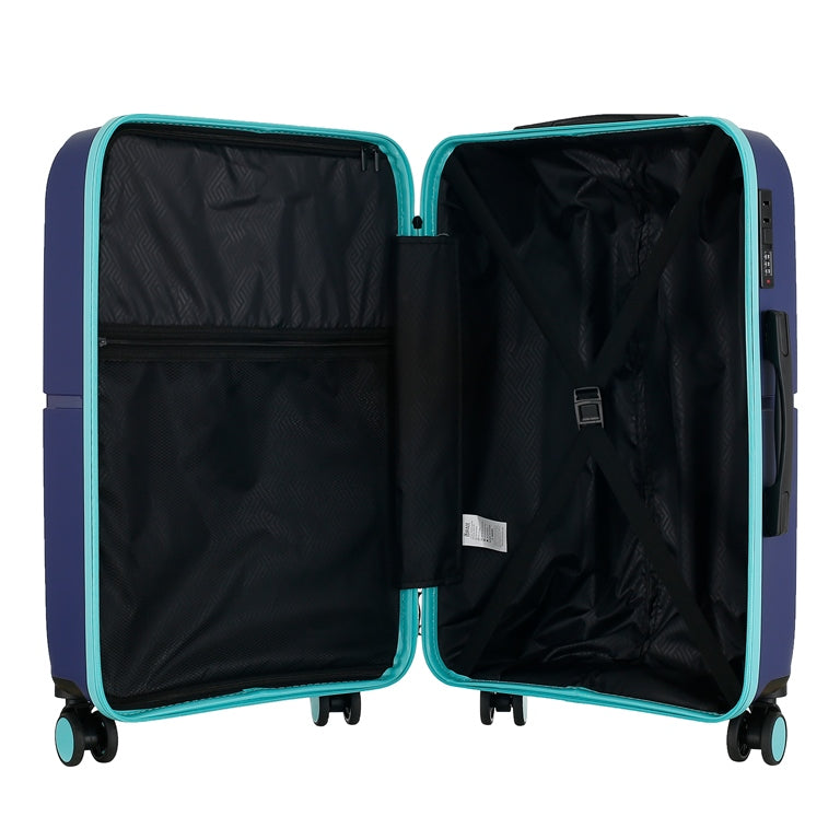 GALA 3-Piece Luggage Set – Polypropylene Hardshell, Lightweight, 360° Dual Spinning Wheels, Combo Lock - 20", 24", 28" - Navy Teal