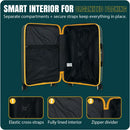 GALA 3-Piece Luggage Set – Polypropylene Hardshell, Lightweight, 360° Dual Spinning Wheels, Combo Lock - 20", 24", 28" - Army Green