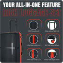 GALA 3-Piece Luggage Set – Polypropylene Hardshell, Lightweight, 360° Dual Spinning Wheels, Combo Lock - 20", 24", 28"