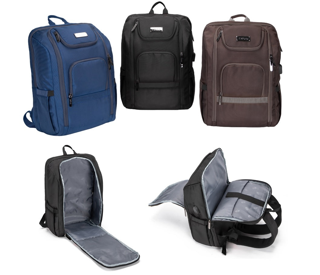 IZOD Gina Business Travel Slim Durable Laptop Backpack USB Charging Po ...