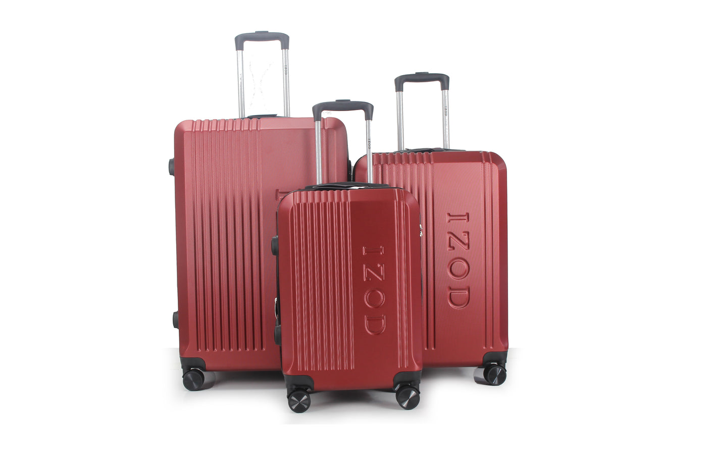 IZOD Zane Expandable ABS Hard shell Lightweight 360 Dual Spinning Wheels Combo Lock 28", 24", 20" 3 Piece Luggage Set