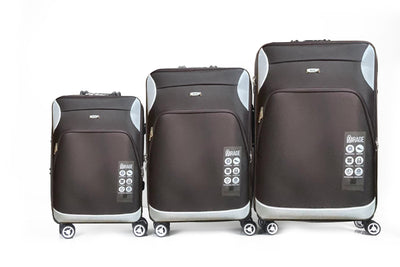 Mirage Letty Soft Shell Lightweight Expandable 360 Dual Spinning Wheels Combo Lock 28", 24", 20" 3 Piece Luggage Set
