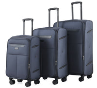 IZOD Liam Soft Shell Lightweight Expandable 360 Dual Spinning Wheels Combo Lock 28", 24", 20" 3 Piece Luggage Set