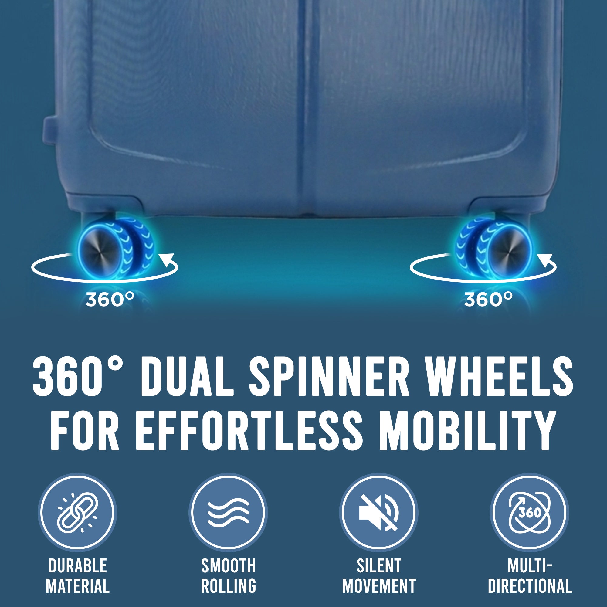 IZOD Mateo Travel 3 Piece Luggage Set - Durable ABS Hard Shell with 360° Wheels and Combo Lock