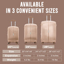 IZOD Mateo Travel 3 Piece Luggage Set - Durable ABS Hard Shell with 360° Wheels and Combo Lock